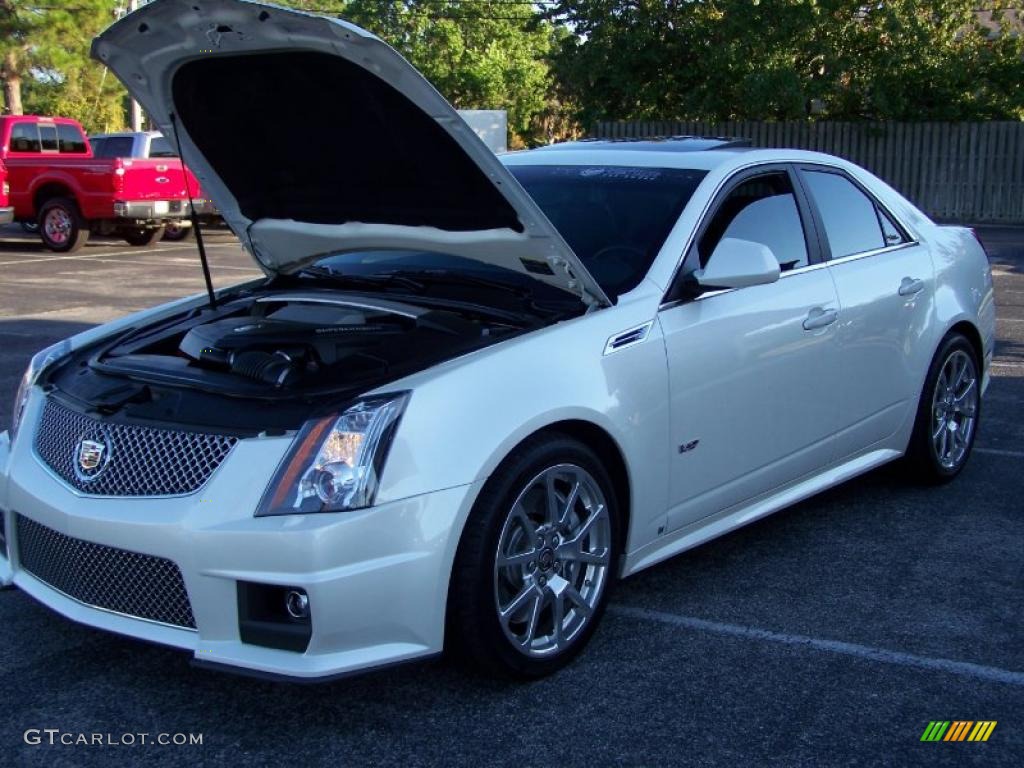 2009 CTS -V Sedan - White Diamond Tri-Coat / Ebony photo #16