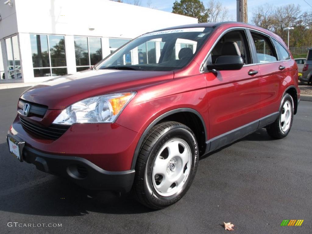 2008 CR-V LX 4WD - Tango Red Pearl / Gray photo #3