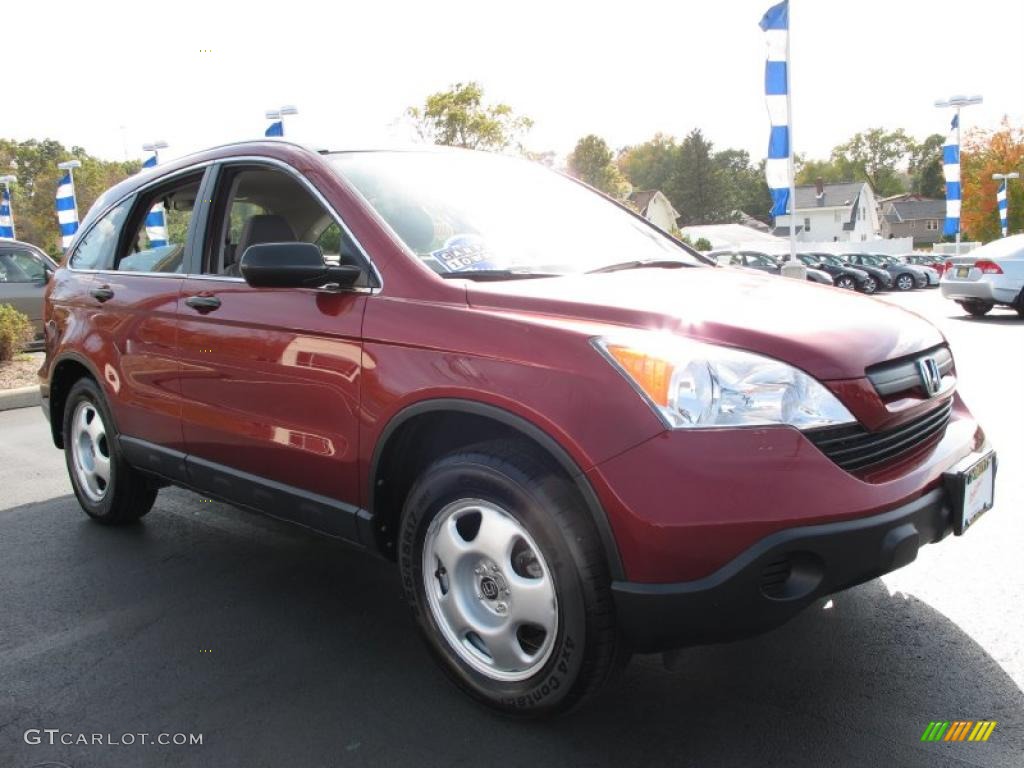 2008 CR-V LX 4WD - Tango Red Pearl / Gray photo #5