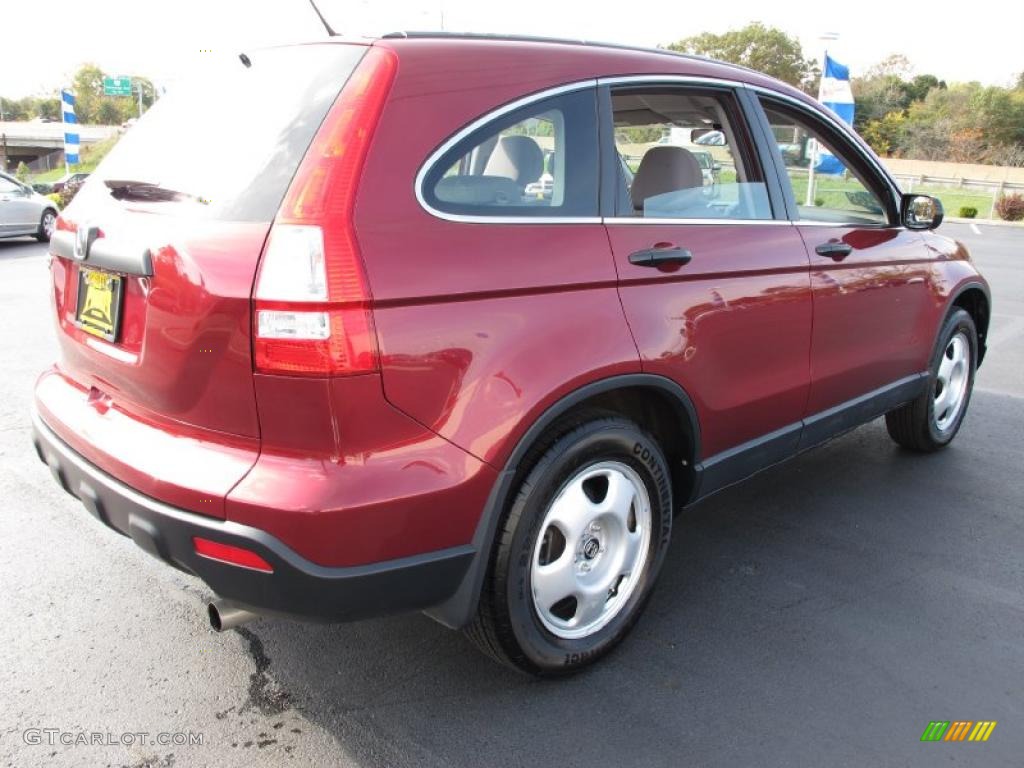 2008 CR-V LX 4WD - Tango Red Pearl / Gray photo #7