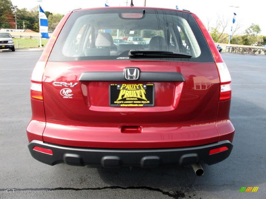 2008 CR-V LX 4WD - Tango Red Pearl / Gray photo #8