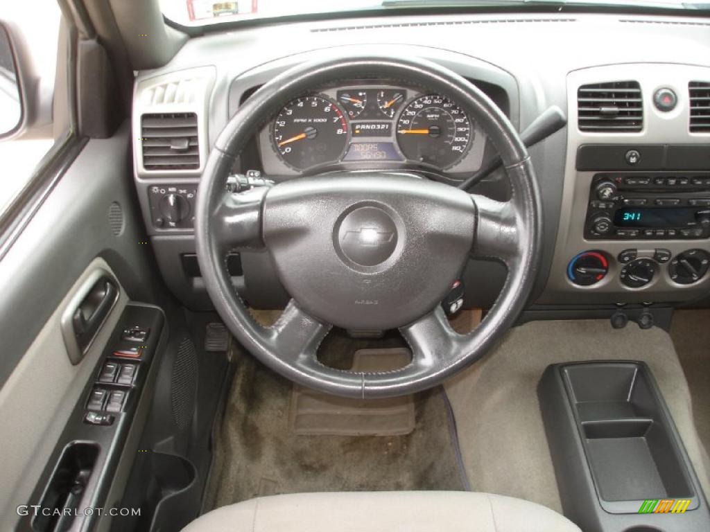2004 Chevrolet Colorado LS Crew Cab Medium Dark Pewter Steering Wheel Photo #38509150