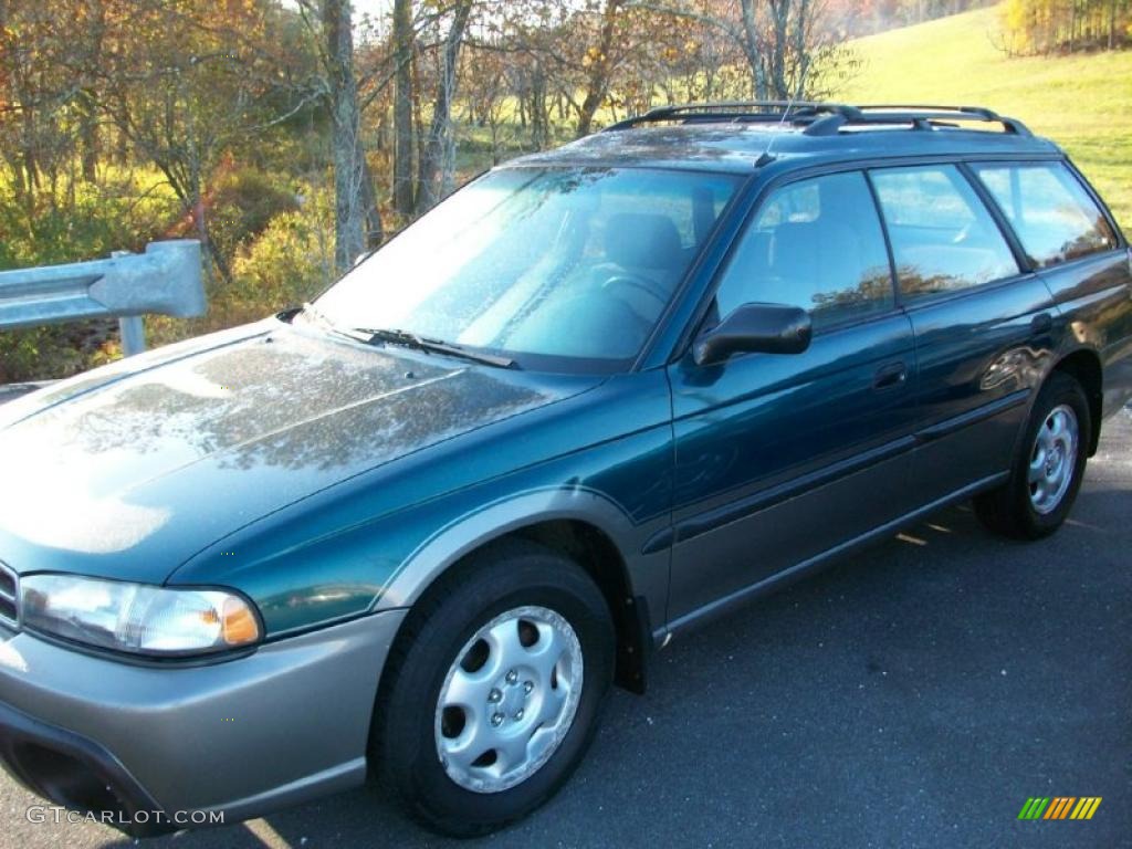 1996 Legacy Outback Wagon - Spruce Pearl / Black photo #1