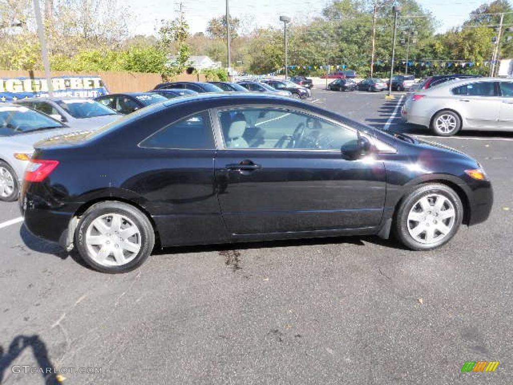 2008 Civic LX Coupe - Nighthawk Black Pearl / Gray photo #1