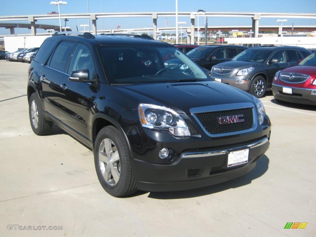 2011 Acadia SLT - Carbon Black Metallic / Ebony photo #7