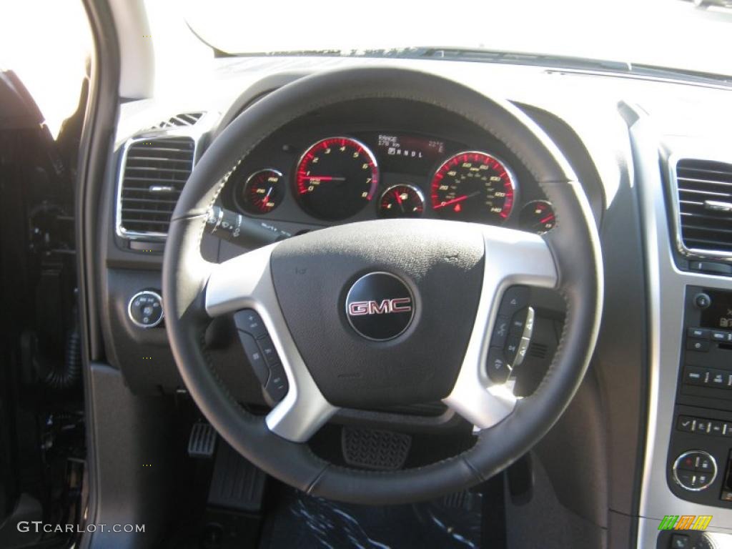 2011 Acadia SLT - Carbon Black Metallic / Ebony photo #10