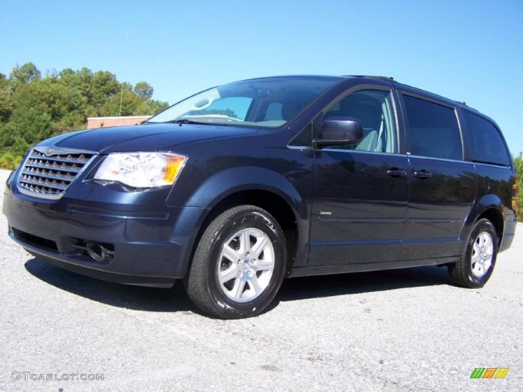 2008 Town & Country Touring Signature Series - Modern Blue Pearlcoat / Medium Slate Gray/Light Shale photo #2