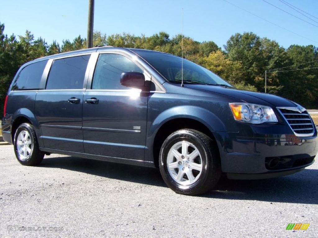 2008 Town & Country Touring Signature Series - Modern Blue Pearlcoat / Medium Slate Gray/Light Shale photo #61