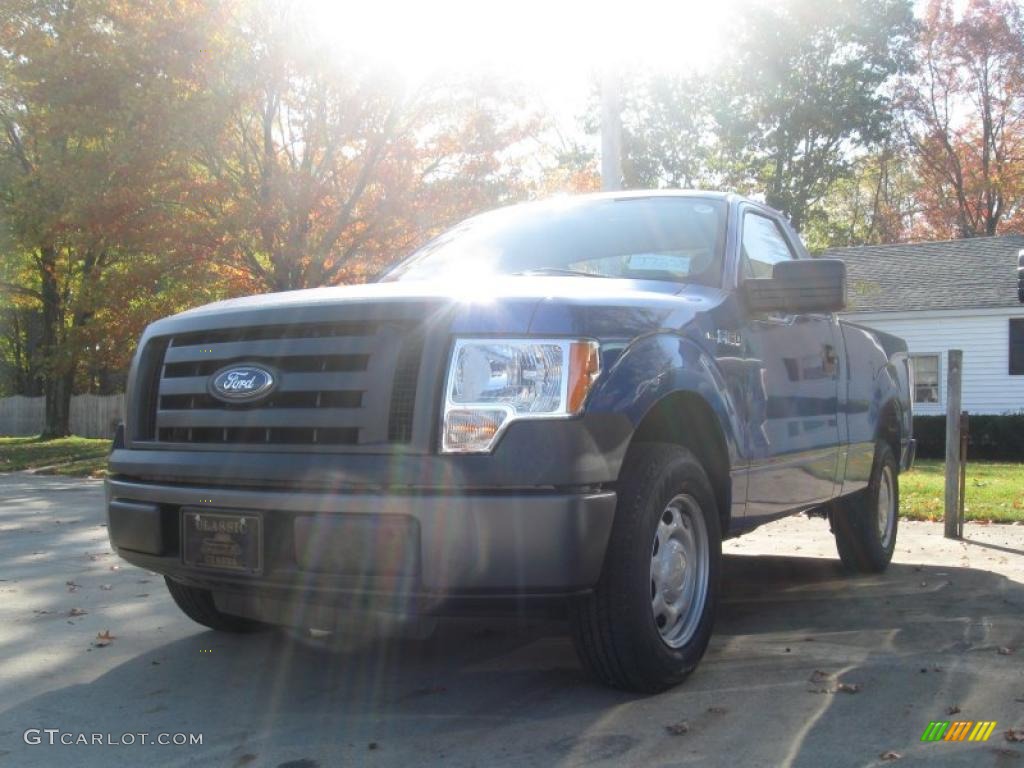 2010 F150 XL Regular Cab - Blue Flame Metallic / Medium Stone photo #1
