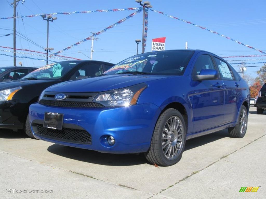 2011 Focus SES Sedan - Blue Flame Metallic / Charcoal Black photo #1