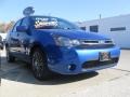 2011 Blue Flame Metallic Ford Focus SES Sedan  photo #3