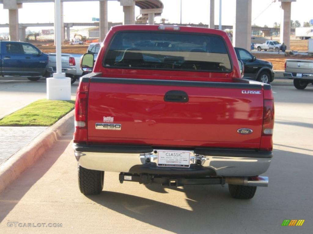 2007 F250 Super Duty XLT Crew Cab - Red Clearcoat / Tan photo #4