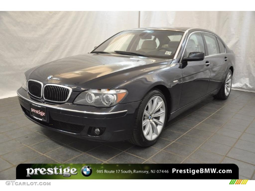 2008 7 Series 750Li Sedan - Monaco Blue Metallic / Cream Beige photo #1
