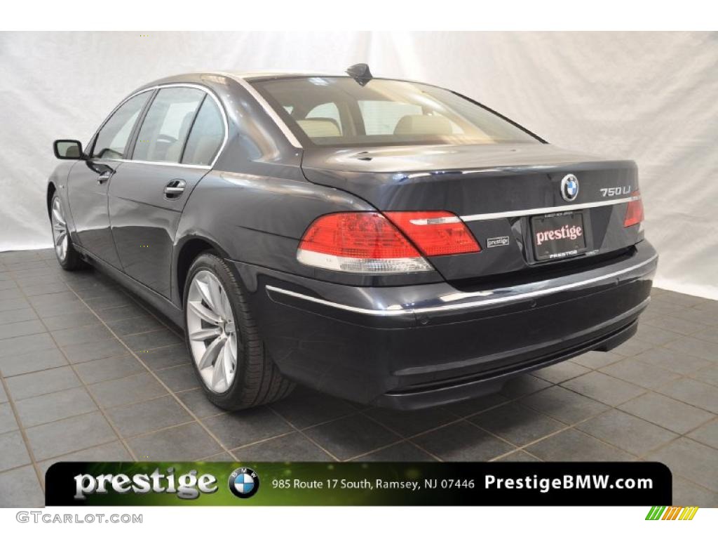 2008 7 Series 750Li Sedan - Monaco Blue Metallic / Cream Beige photo #4