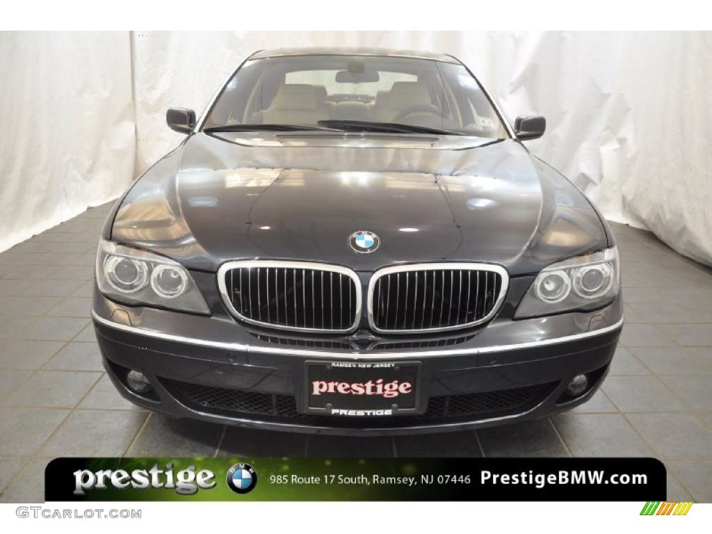 2008 7 Series 750Li Sedan - Monaco Blue Metallic / Cream Beige photo #6