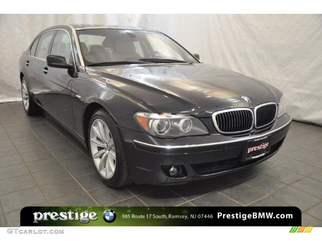2008 7 Series 750Li Sedan - Monaco Blue Metallic / Cream Beige photo #7