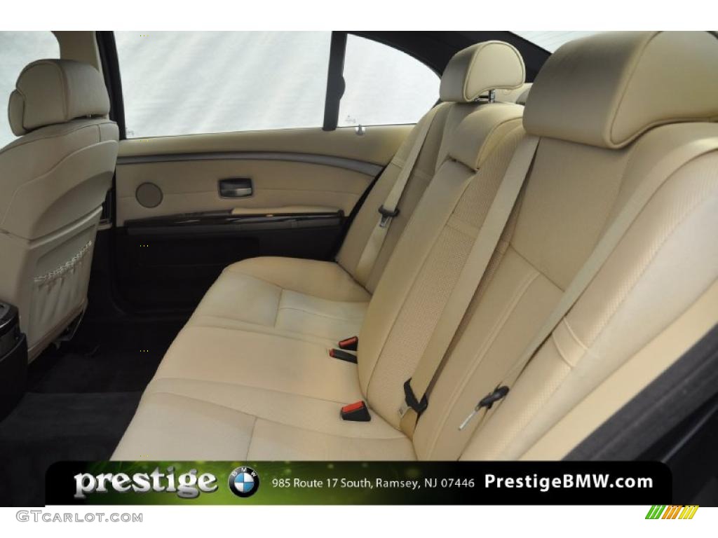 2008 7 Series 750Li Sedan - Monaco Blue Metallic / Cream Beige photo #9