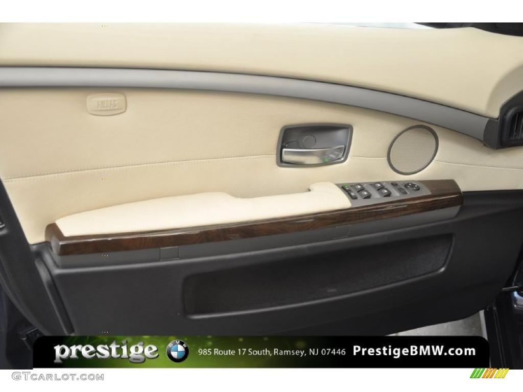 2008 7 Series 750Li Sedan - Monaco Blue Metallic / Cream Beige photo #10