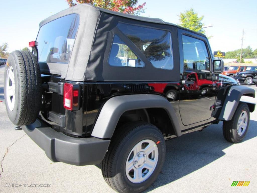 2011 Wrangler Sport 4x4 - Black / Black photo #3