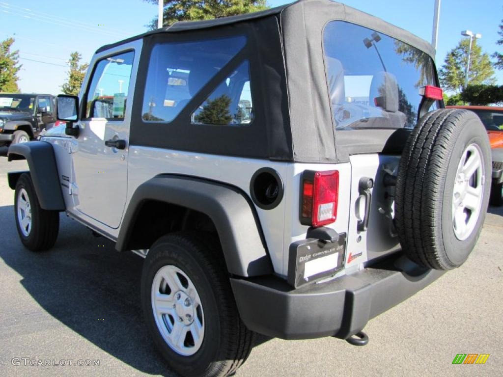 2011 Wrangler Sport 4x4 - Bright Silver Metallic / Black photo #2