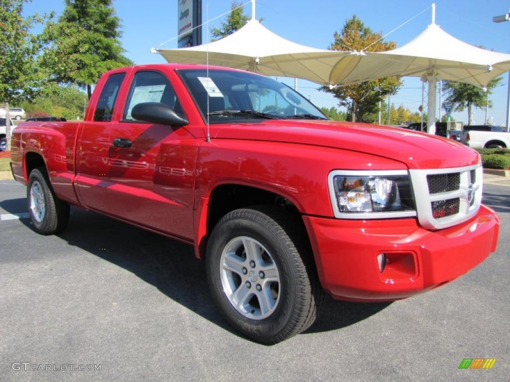 Flame Red 2011 Dodge Dakota Big Horn Extended Cab Exterior Photo #38516103