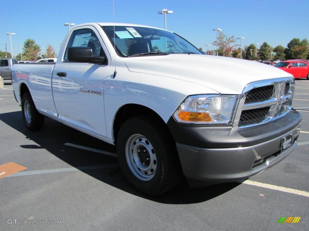 2011 Ram 1500 ST Regular Cab - Bright White / Dark Slate Gray/Medium Graystone photo #4