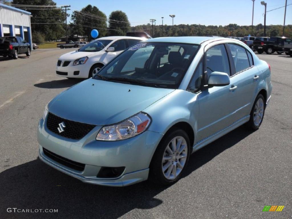 Vapor Blue Metallic 2009 Suzuki SX4 Sport Sedan Exterior Photo #38517899