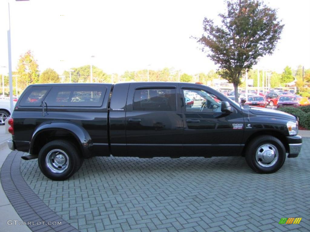 2007 Ram 3500 SLT Mega Cab Dually - Brilliant Black Crystal Pearl / Medium Slate Gray photo #6