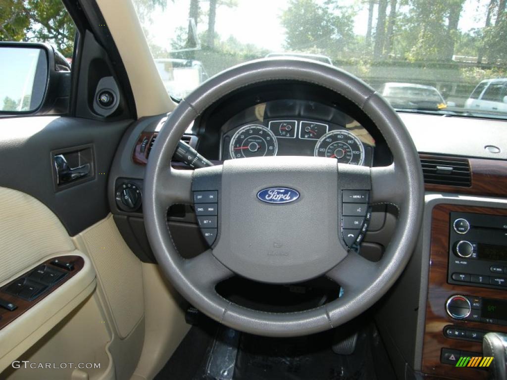2009 Ford Taurus SEL Medium Light Stone Steering Wheel Photo #38522303