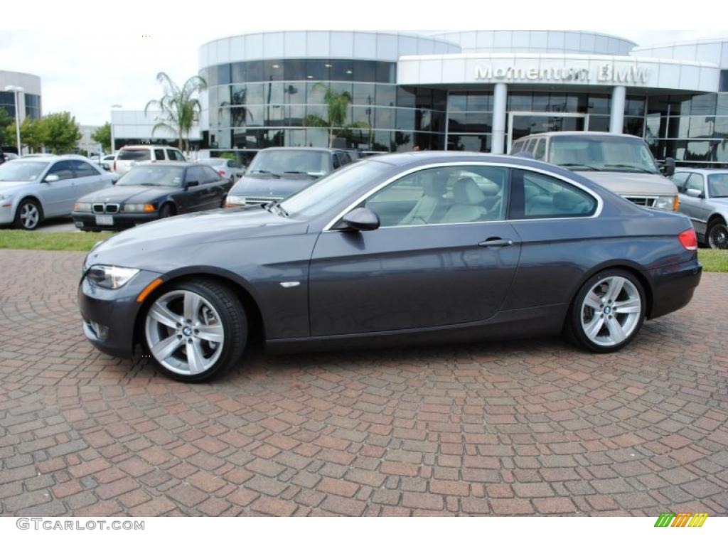 2008 3 Series 335i Coupe - Sparkling Graphite Metallic / Oyster photo #2