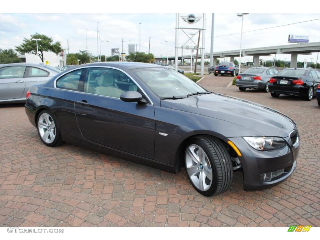 2008 3 Series 335i Coupe - Sparkling Graphite Metallic / Oyster photo #7