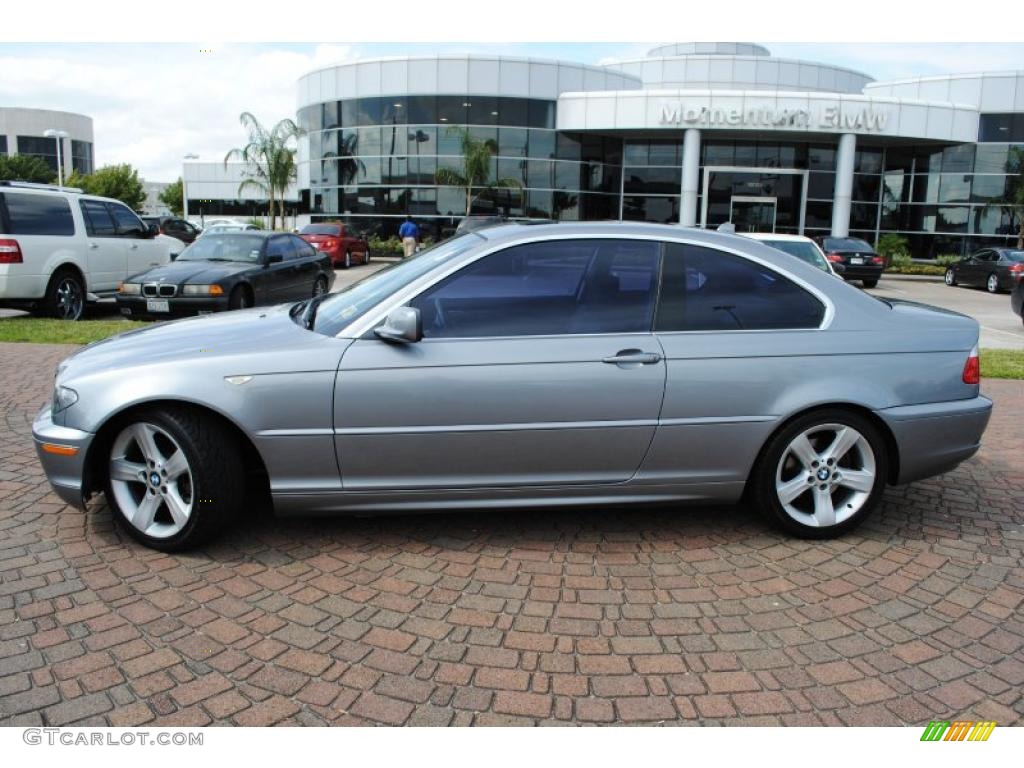 2004 3 Series 325i Coupe - Silver Grey Metallic / Black photo #2