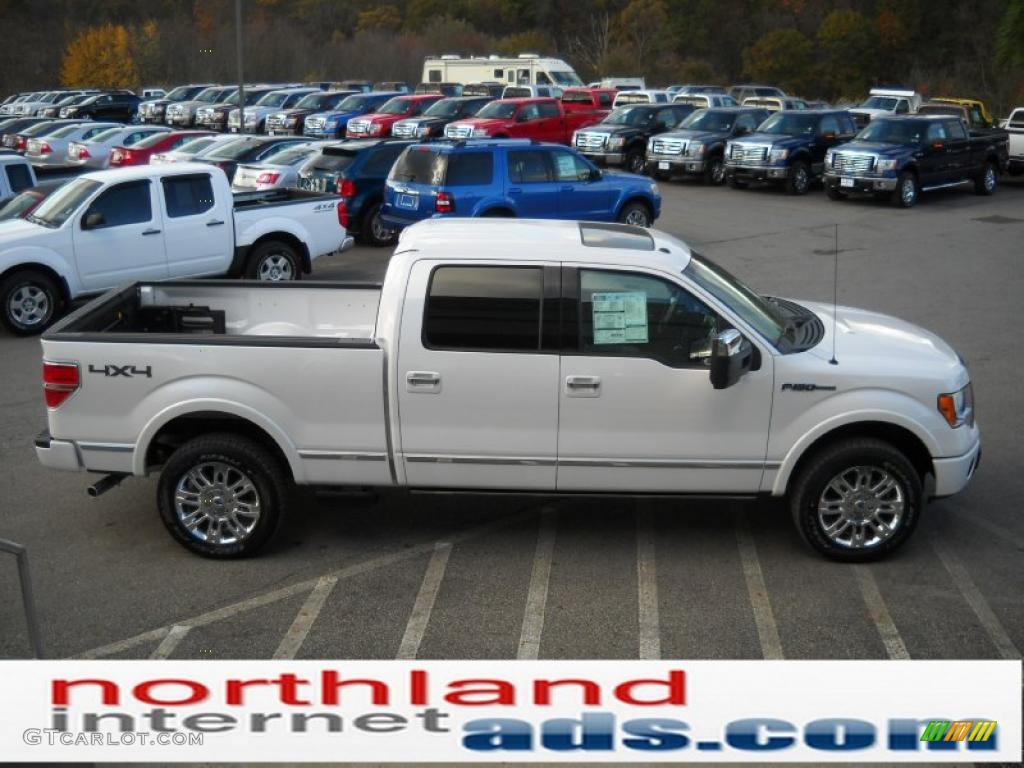 2010 F150 Platinum SuperCrew 4x4 - White Platinum Metallic Tri Coat / Sienna Brown Leather/Black photo #5