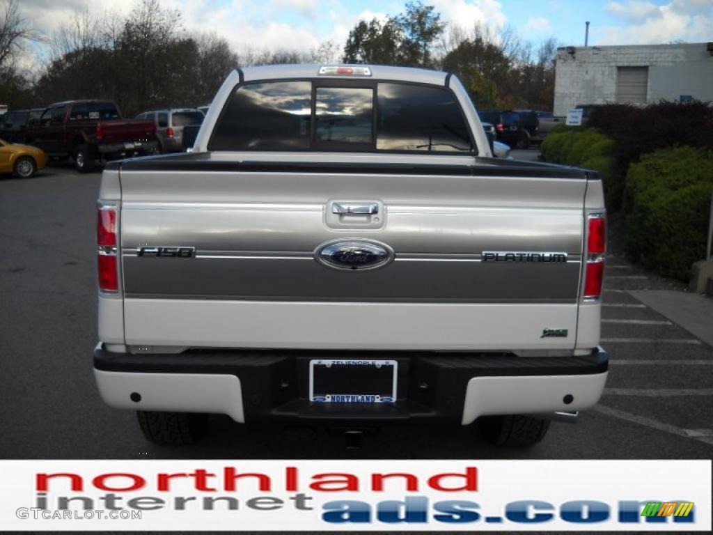 2010 F150 Platinum SuperCrew 4x4 - White Platinum Metallic Tri Coat / Sienna Brown Leather/Black photo #7