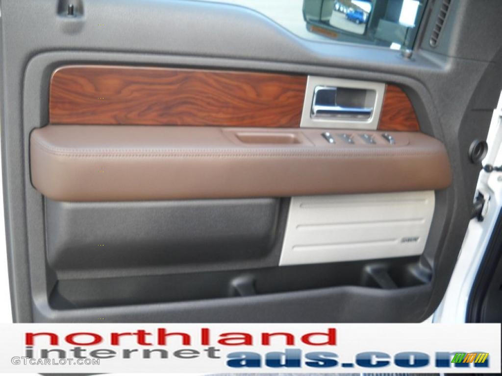 2010 F150 Platinum SuperCrew 4x4 - White Platinum Metallic Tri Coat / Sienna Brown Leather/Black photo #9