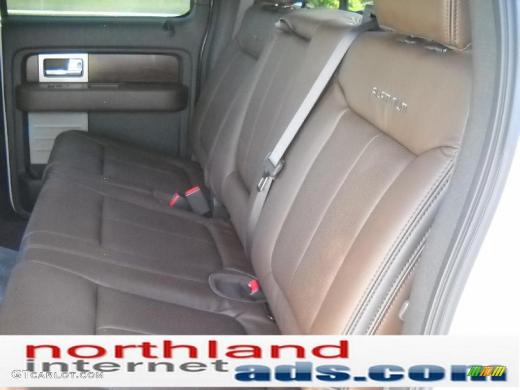 2010 F150 Platinum SuperCrew 4x4 - White Platinum Metallic Tri Coat / Sienna Brown Leather/Black photo #14