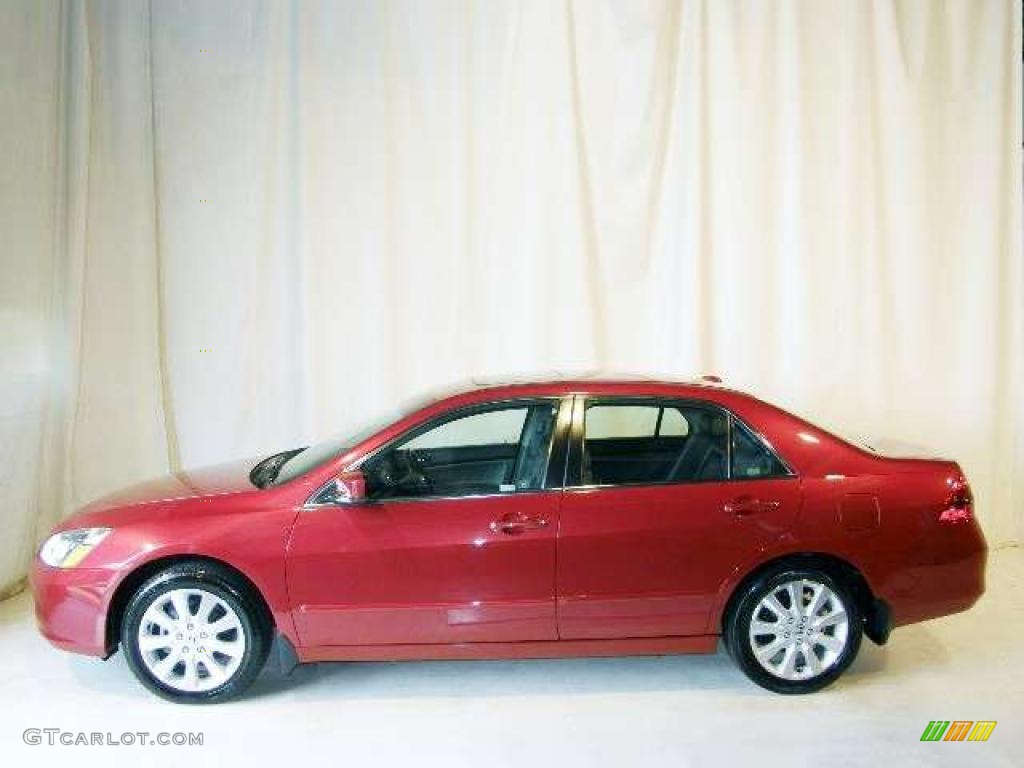 2007 Accord EX-L V6 Sedan - Moroccan Red Pearl / Black photo #1