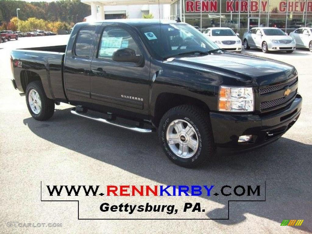 2011 Silverado 1500 LT Extended Cab 4x4 - Black / Ebony photo #1