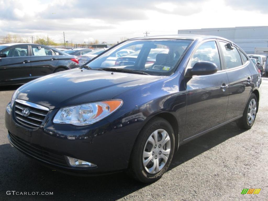 2009 Elantra GLS Sedan - Regatta Blue / Gray photo #1