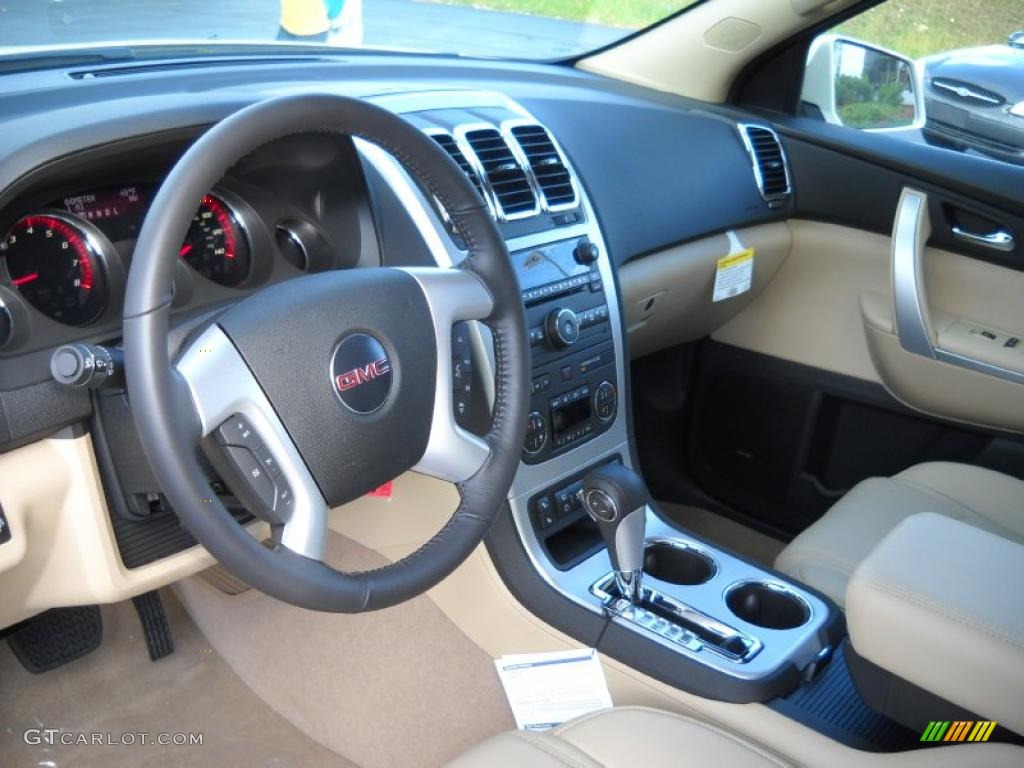 Cashmere Interior 2011 GMC Acadia SLT AWD Photo #38530315