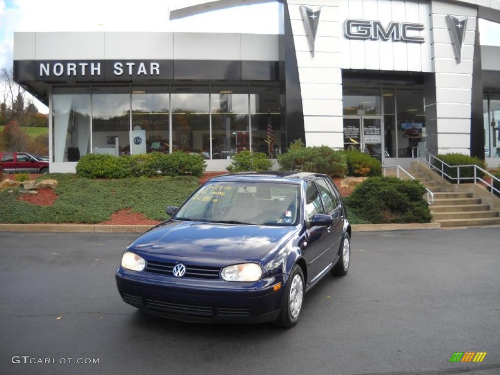 2005 Golf GL 4 Door - Indigo Blue Metallic / Beige photo #1