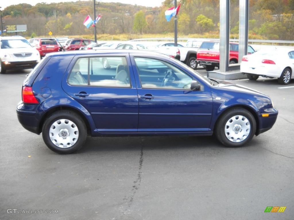2005 Golf GL 4 Door - Indigo Blue Metallic / Beige photo #3