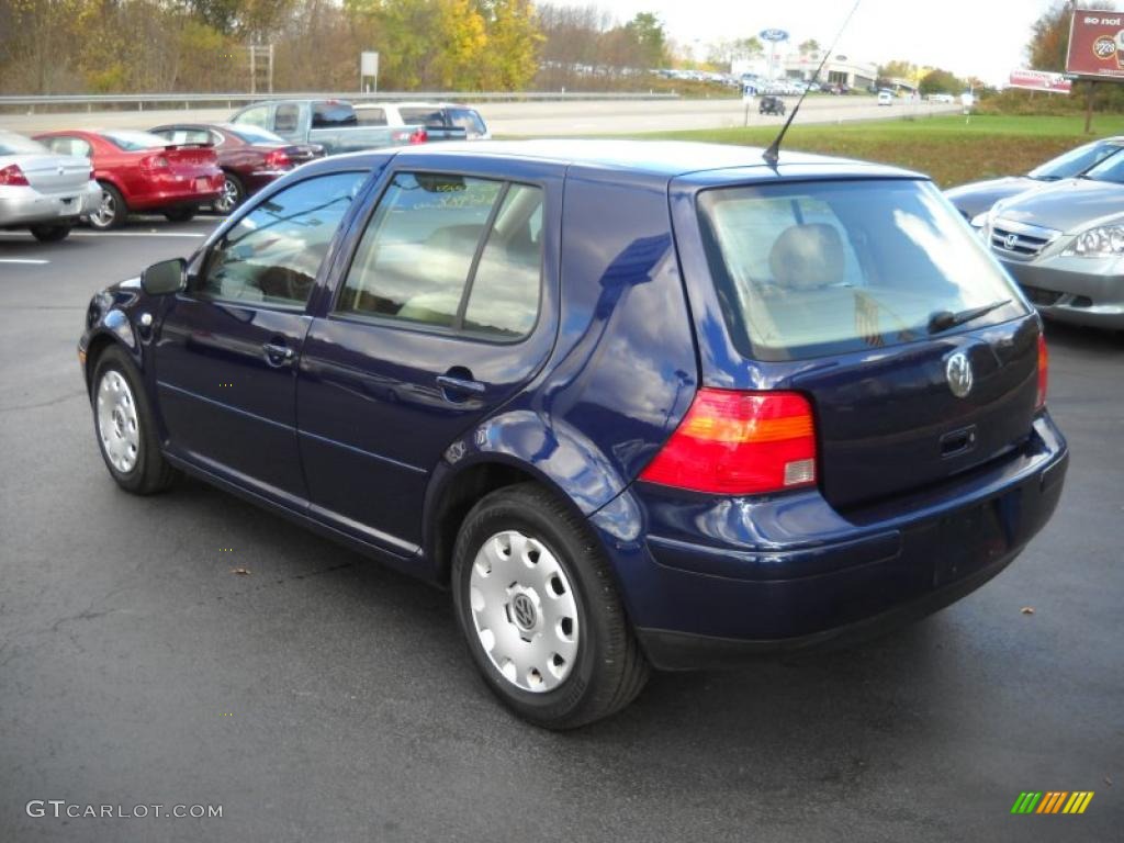 2005 Golf GL 4 Door - Indigo Blue Metallic / Beige photo #5