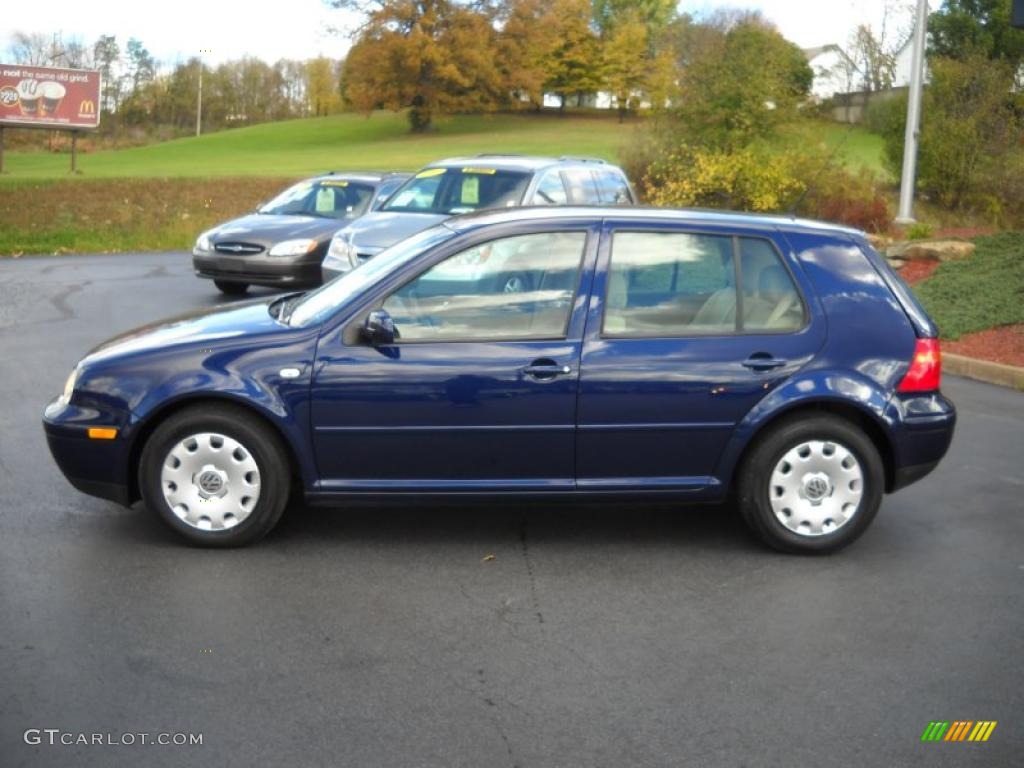 2005 Golf GL 4 Door - Indigo Blue Metallic / Beige photo #6