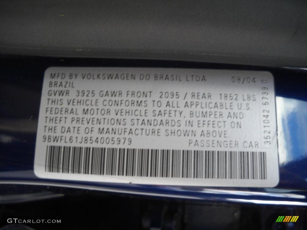 2005 Golf GL 4 Door - Indigo Blue Metallic / Beige photo #13