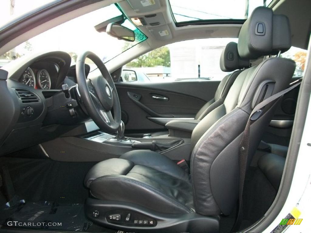 Black Interior 2008 BMW 6 Series 650i Coupe Photo #38531795