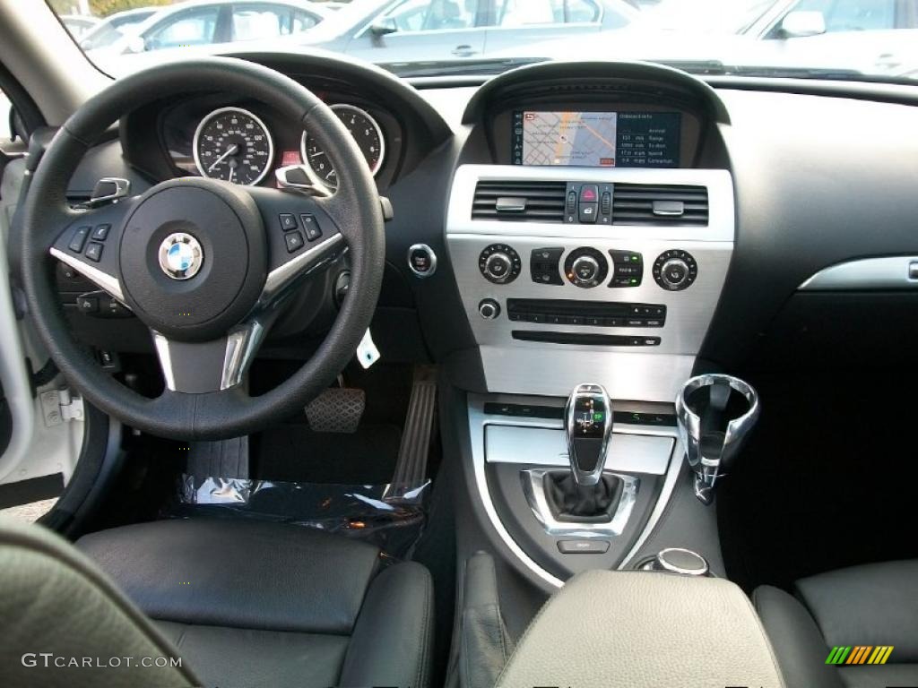 2008 BMW 6 Series 650i Coupe Black Dashboard Photo #38531819