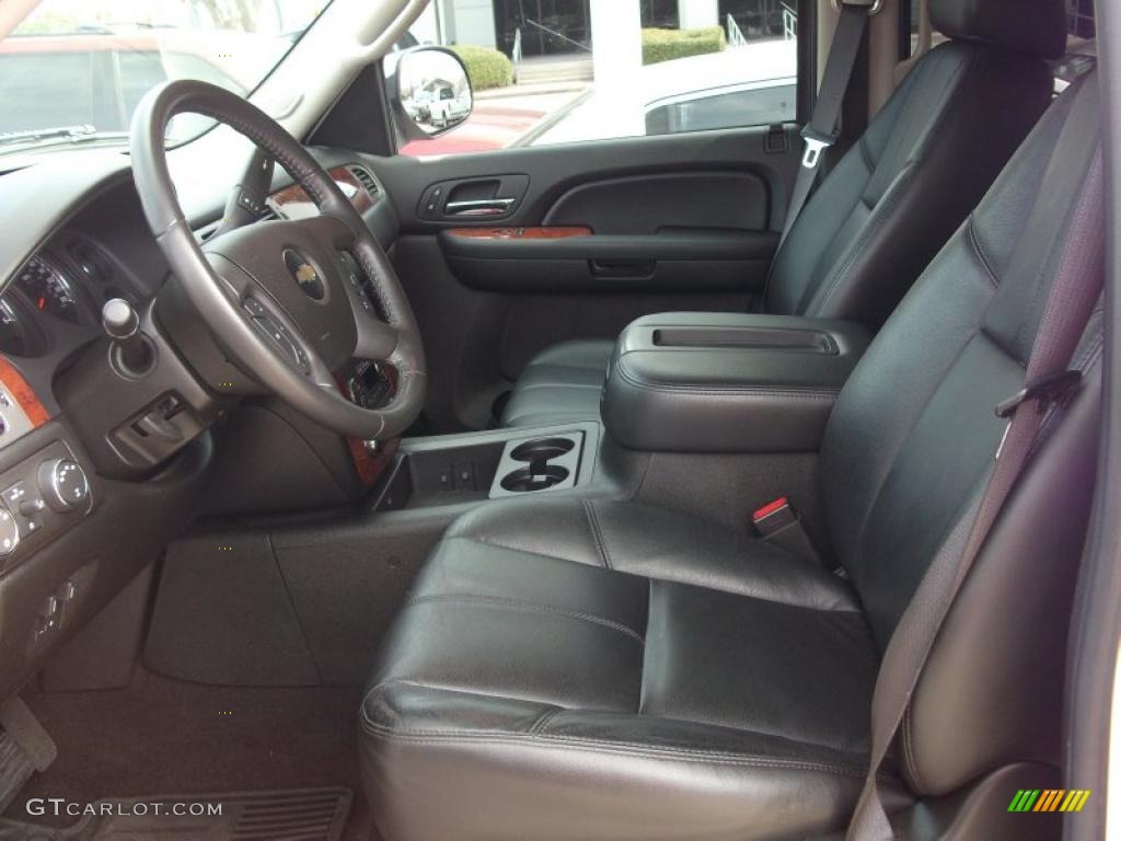 Ebony Interior 2009 Chevrolet Silverado 1500 LTZ Crew Cab 4x4 Photo #38533015