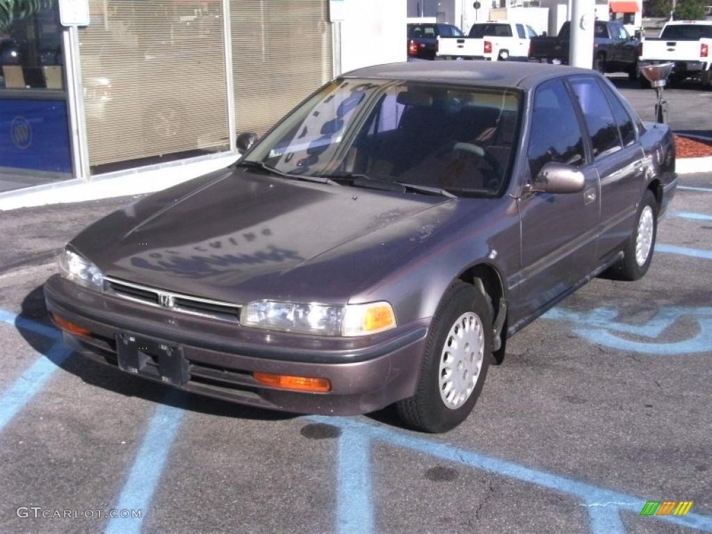 1992 Accord LX Sedan - Rosewood Brown Metallic / Burgundy photo #2