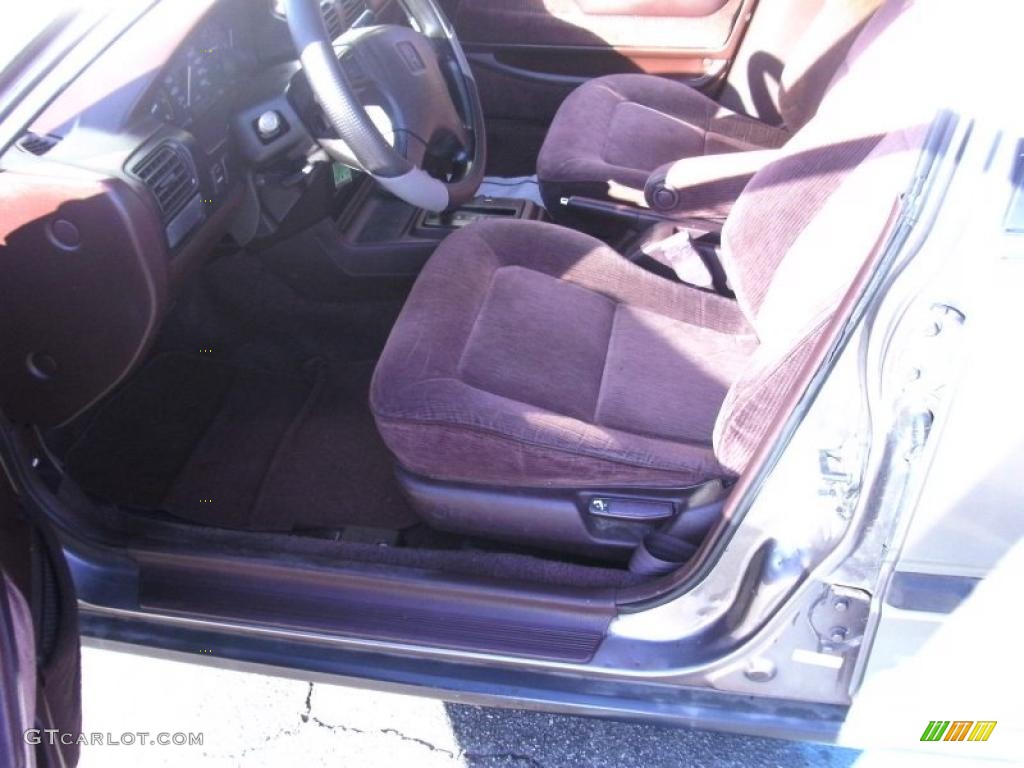1992 Accord LX Sedan - Rosewood Brown Metallic / Burgundy photo #6